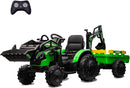 24V Electric Ride-On Tractor for Kids with Trailer, Excavator, and Bulldozer Attachments Magic Cars 0
