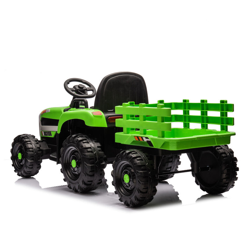 24V Battery-Powered Electric Ride-On Tractor with Trailer and Dual 200W Motors Magic Cars 16