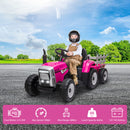12V Battery-Powered Electric Ride-On Tractor Toy with Trailer and Remote Control Magic Cars 1