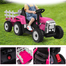 12V Battery-Powered Electric Ride-On Tractor Toy with Trailer and Remote Control Magic Cars 2