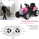 12V Battery-Powered Electric Ride-On Tractor Toy with Trailer and Remote Control Magic Cars 5