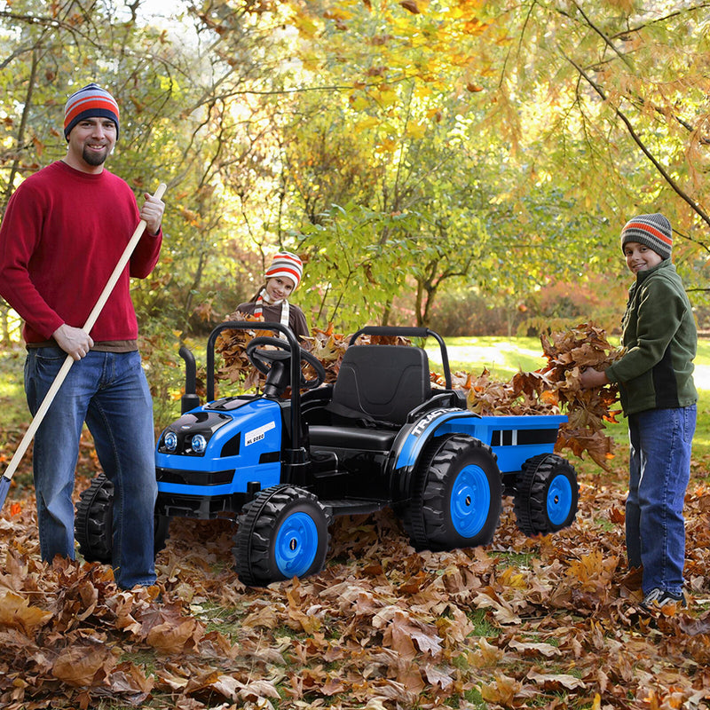 12V Battery-Powered Ride-On Tractor with Trailer and Remote Control Electric Car Magic Cars 18