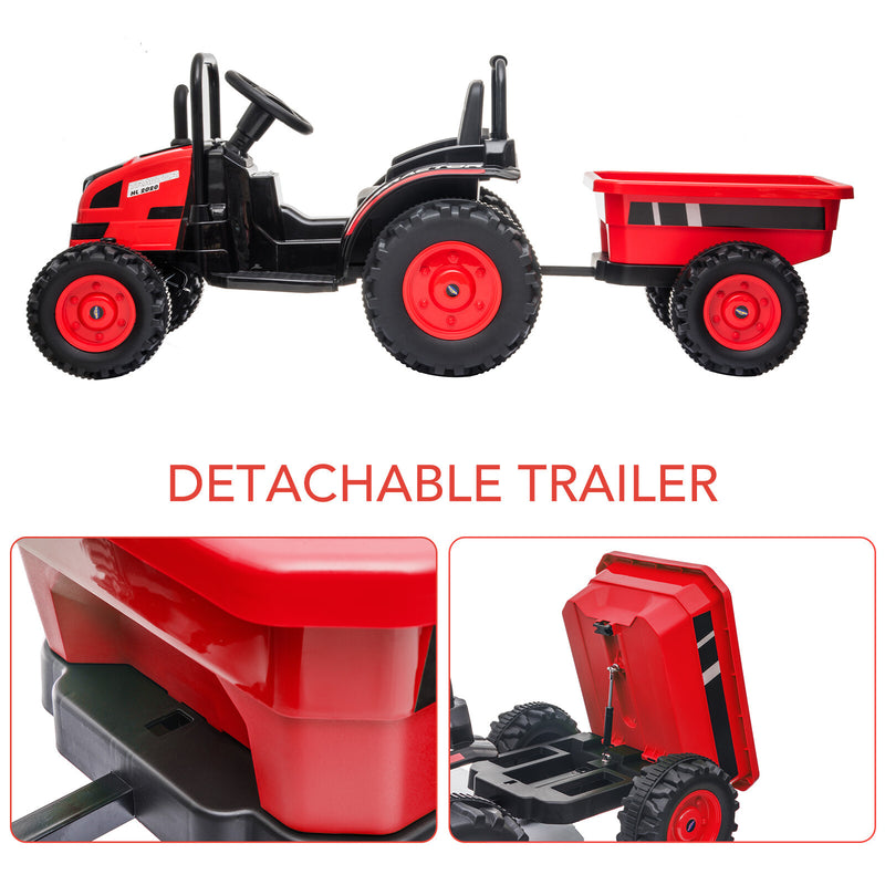 12V Battery-Powered Ride-On Tractor with Trailer and Remote Control Electric Car Magic Cars 3