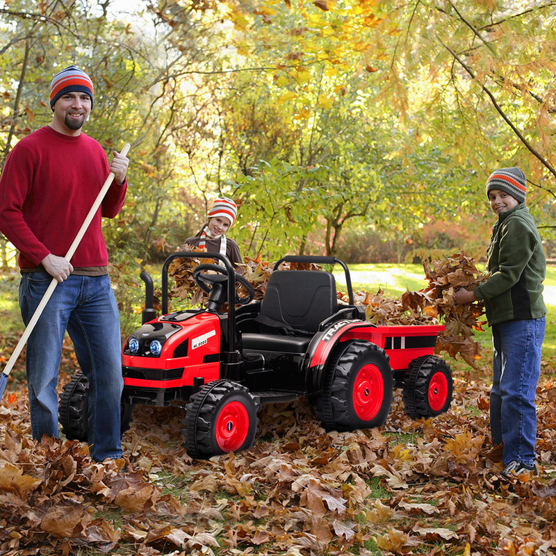 12V Battery-Powered Ride-On Tractor with Trailer and Remote Control Electric Car Magic Cars 6