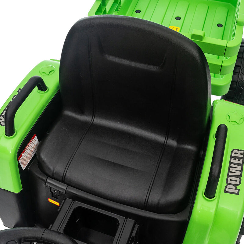12V Battery-Powered Ride-On Electric Tractor Toy with Trailer and Remote Control Magic Cars 8