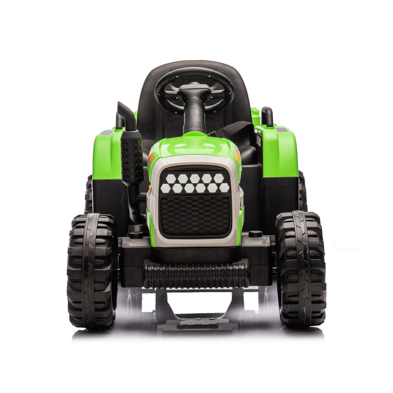 24V Battery-Powered Electric Ride-On Tractor with Trailer Toy Magic Cars 18