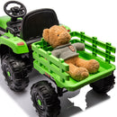 24V Battery-Powered Electric Ride-On Tractor with Trailer Toy Magic Cars 29
