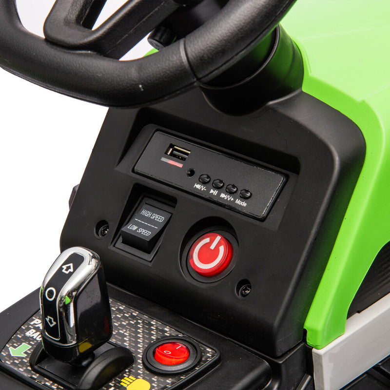 24V Battery-Powered Electric Ride-On Tractor with Trailer Toy Magic Cars 9