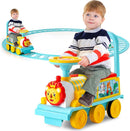 Electric 6V Ride-On Train Toy with Tracks, Storage, Lights, and Music for Toddlers Magic Cars 2