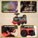 Electric Ride-On Train Set with Track, 2-Seater Cargo Car, Music and Lights Magic Cars 3
