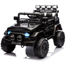 12V Electric Ride-On Truck with Remote Control, 3 Speeds, LED Lights, Black Magic Cars 1
