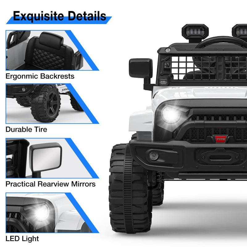 12V Kids Electric Ride-On Truck and Car with Parent Remote Control and LED Lights Magic Cars 8