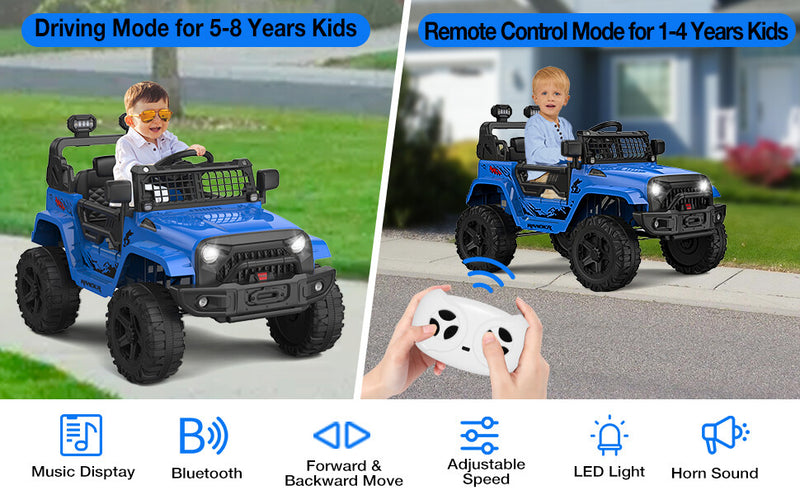12V Kids Electric Ride-On Truck with Remote Control and Spring Suspension Magic Cars 1