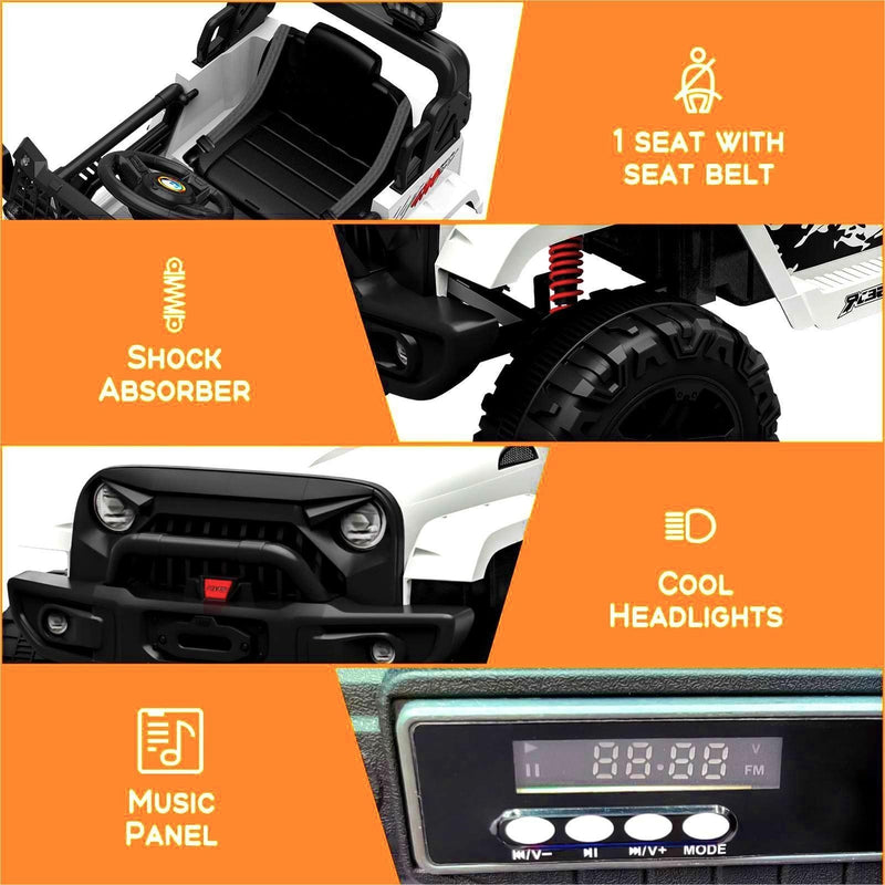 12V Kids Electric Ride-On Truck with Remote Control and Spring Suspension Magic Cars 6