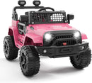 12V Electric Ride-On Truck for Kids with Remote Control and Spring Suspension - Pink Magic Cars 2