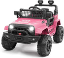 12V Electric Ride-On Truck for Kids with Remote Control and Spring Suspension - Pink Magic Cars 9
