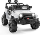 12V Electric Ride-On Truck for Kids with Remote Control and Spring Suspension - White Magic Cars 2
