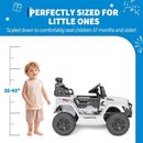 12V Electric Ride-On Truck for Kids with Remote Control and Spring Suspension - White Magic Cars 3