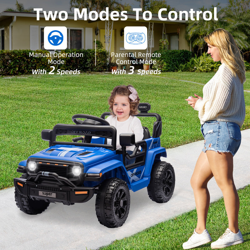 12V Ride-On Truck Car Toy with Parent Remote Control for Kids Ages 3-5 Magic Cars 16
