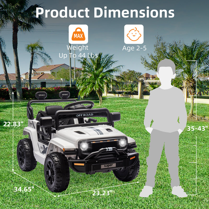 12V Ride-On Truck Car Toy with Parent Remote Control for Kids Ages 3-5 Magic Cars 19