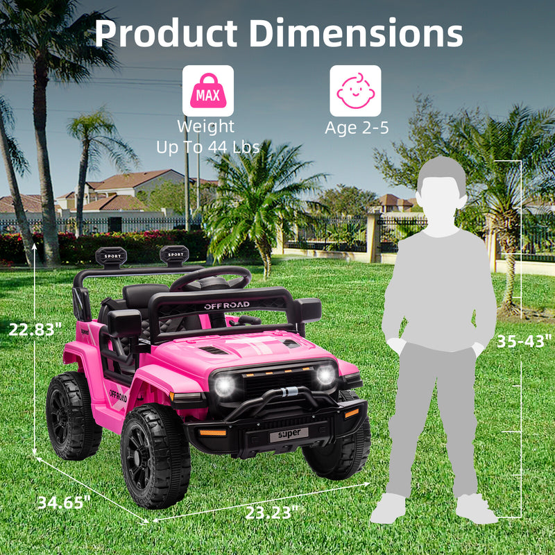 12V Ride-On Truck Car Toy with Parent Remote Control for Kids Ages 3-5 Magic Cars 8