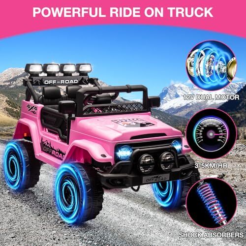 12V Electric Ride-On Truck Car for Kids with Remote Control Toy Vehicle Magic Cars 7