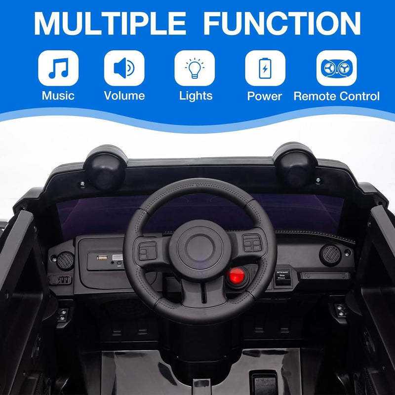 12V Electric Ride-On Truck Car for Kids Ages 3+ with 2.4G Remote Control Magic Cars 12