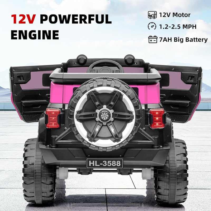 12V Electric Ride-On Truck Car for Kids Ages 3+ with 2.4G Remote Control Magic Cars 3
