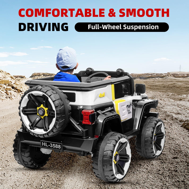 12V Electric Ride-On Truck Car for Kids Ages 3-8 with 7AH Battery Magic Cars 2