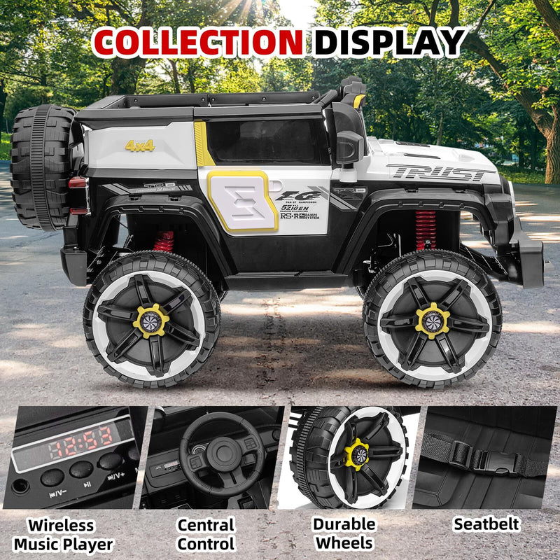 12V Electric Ride-On Truck Car for Kids Ages 3-8 with 7AH Battery Magic Cars 4