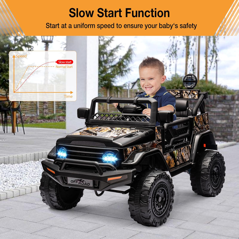 12V Battery-Powered Electric Ride-On Truck Car for Kids with Music and Remote Control Magic Cars 3