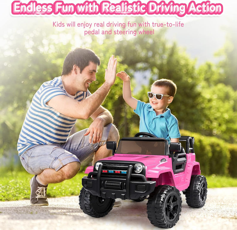 12V Battery-Powered Kids Ride-On Truck with Remote Control and 4 Wheels Magic Cars 1