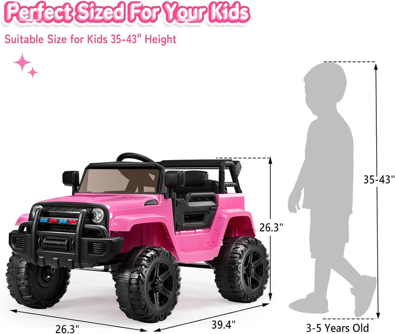 12V Battery-Powered Kids Ride-On Truck with Remote Control and 4 Wheels Magic Cars 5