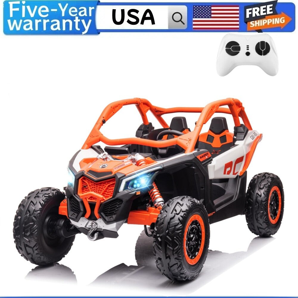2 Battery Rides Electric 2-Seater Ride-On UTV Car with 24V 7AH Batteries and 200W Moto
