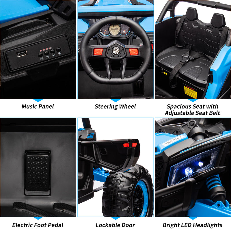 24V Battery-Powered Electric Off-Road UTV Ride-On Car with Remote Control Magic Cars 10