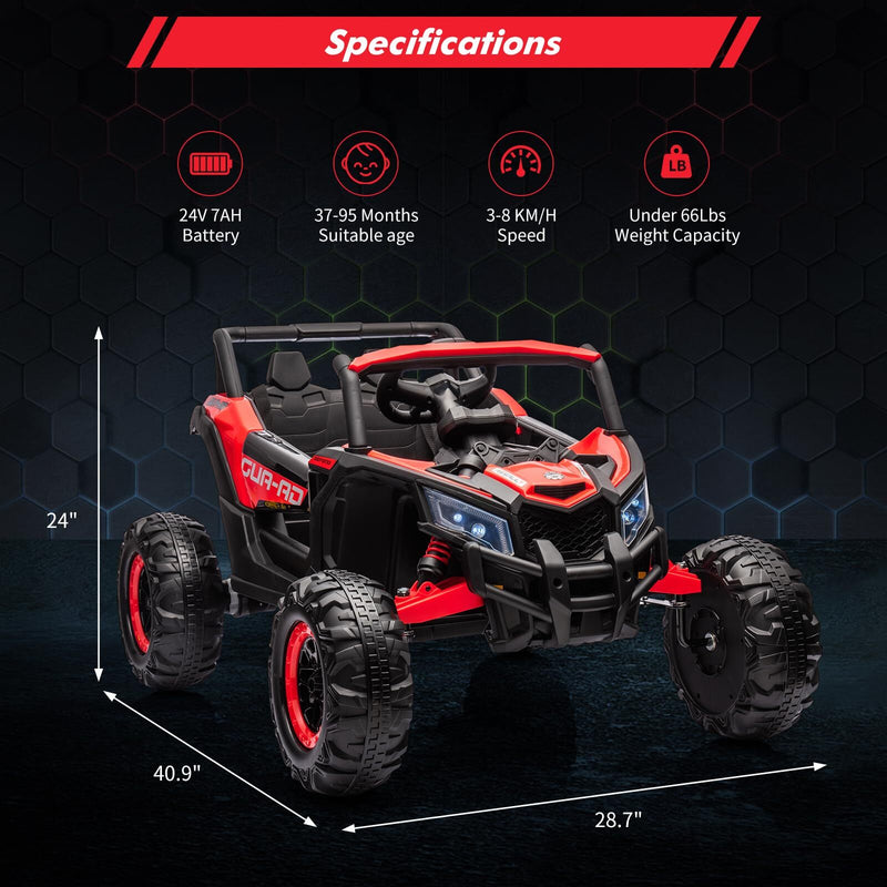 24V Battery-Powered Electric Off-Road UTV Ride-On Car with Remote Control Magic Cars 4