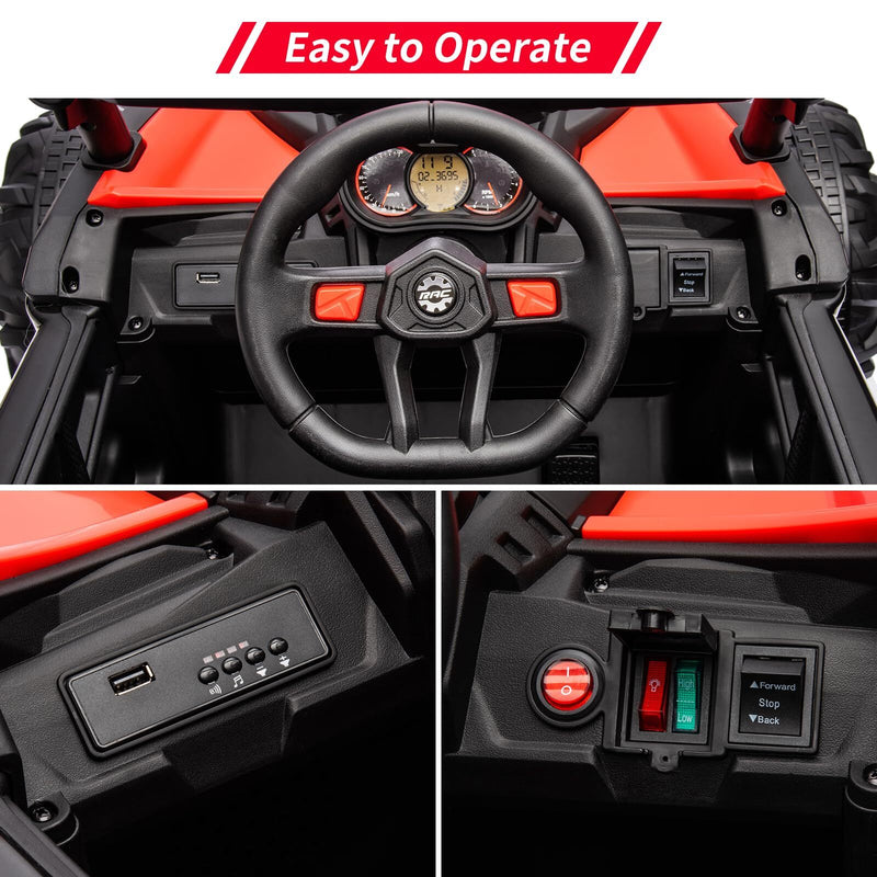 24V Battery-Powered Electric Off-Road UTV Ride-On Car with Remote Control Magic Cars 5
