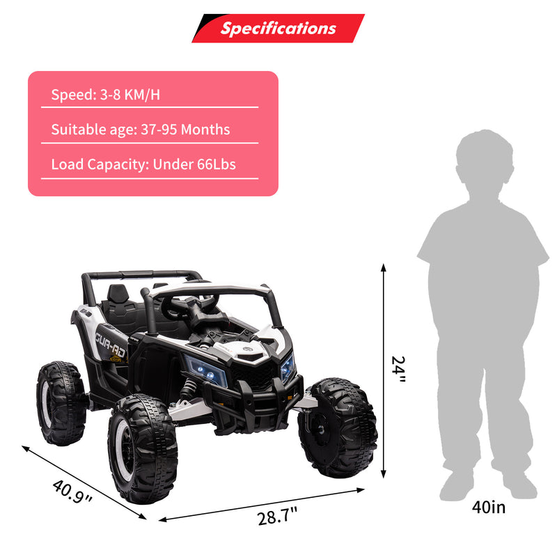 24V Battery-Powered Electric Off-Road UTV Ride-On Car with Remote Control Magic Cars 8