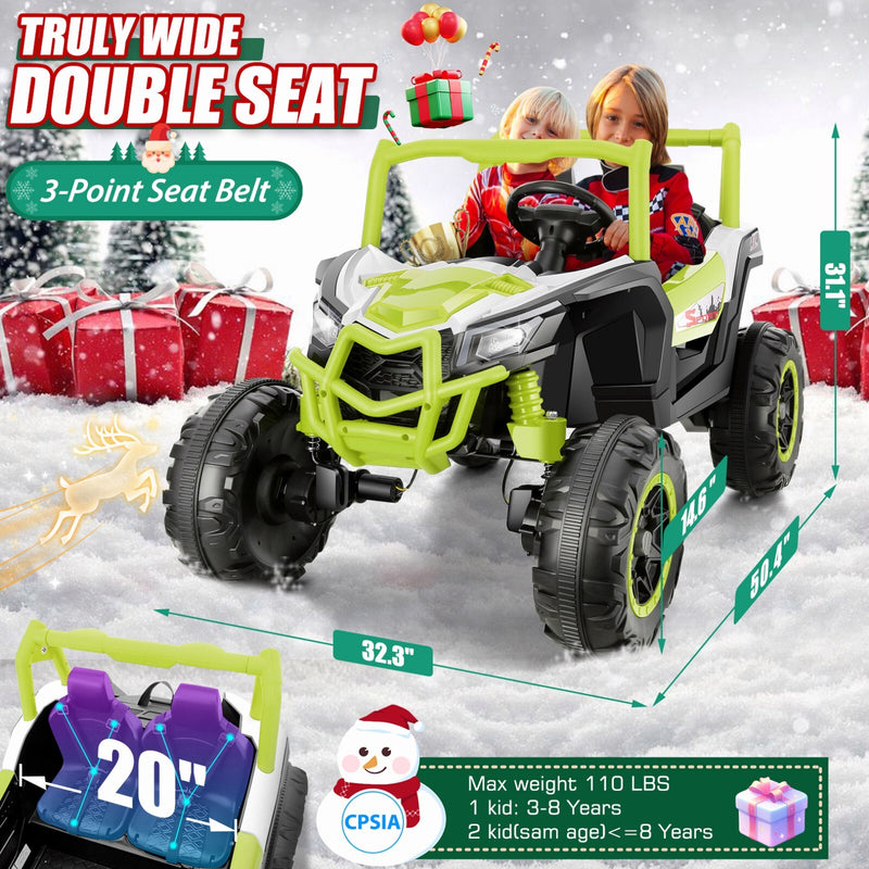 24V 4WD Off-Road Electric Ride-On UTV Car for Kids, 2-Seater with Remote Control and 4x200W Motors Magic Cars 2