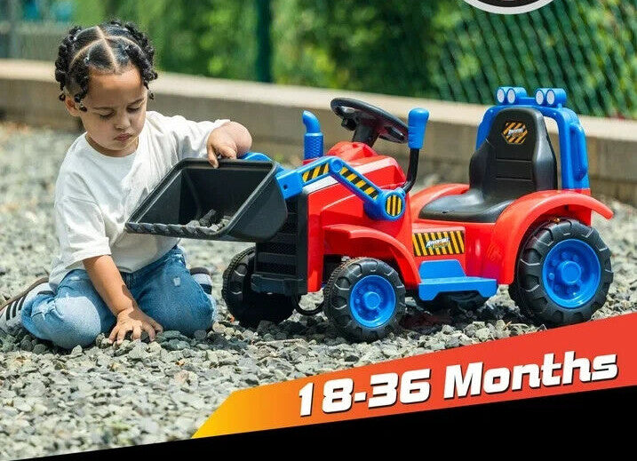 6-Volt Toddler Ride-On Front Loader Truck with Bucket Scoop for Ages 18 Months and Up Magic Cars 2