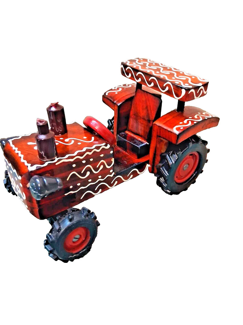 Wooden Ride-On Tractor Toy for Toddlers with 4 Wheels and Functional Design Magic Cars 0