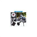 P-Series 12V BMW Police Motorcycle for Children, Featuring LED Lights and MP3, White Magic Cars 3