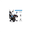 P-Series 12V BMW Police Motorcycle for Children, Featuring LED Lights and MP3, White Magic Cars 7