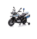 P-Series 12V BMW Police Motorcycle for Children, Featuring LED Lights and MP3, White Magic Cars Variant 0