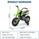 P-Series 12V Kids' Electric Dirt Bike with Training Wheels in Green Magic Cars 6
