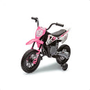 P-Series 12V Electric Kids Dirt Bike with Training Wheels in Pink Magic Cars Variant 0