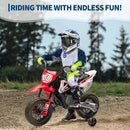 P-Series 12V Children's Electric Dirt Bike with Training Wheels and Suspension in Red Magic Cars 1