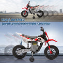 P-Series 12V Children's Electric Dirt Bike with Training Wheels and Suspension in Red Magic Cars 2