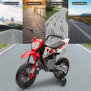 P-Series 12V Children's Electric Dirt Bike with Training Wheels and Suspension in Red Magic Cars 3