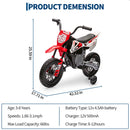 P-Series 12V Children's Electric Dirt Bike with Training Wheels and Suspension in Red Magic Cars 6